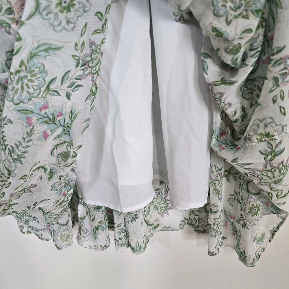 House Of Harlow 1960 Revolve Pastel Floral Tiered Maxi Dress Medium